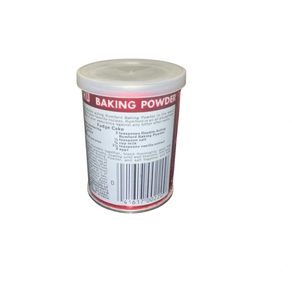 Vintage Rumford‎ Baking Powder 4 oz Empty Tin Made In USA